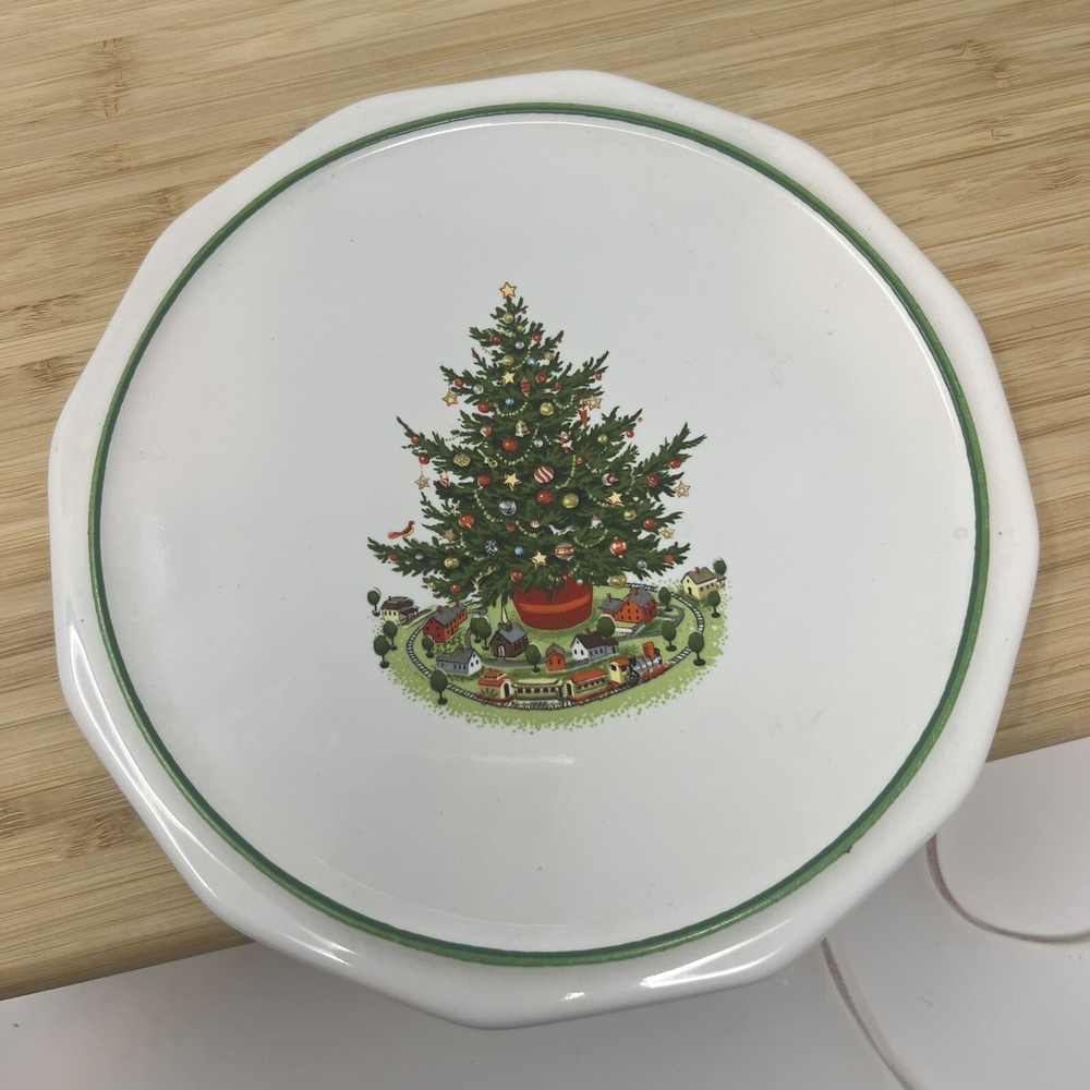 Pfaltzgraff Christmas Tree Heritage Trivet 7.5" Holiday Serve ware Train
